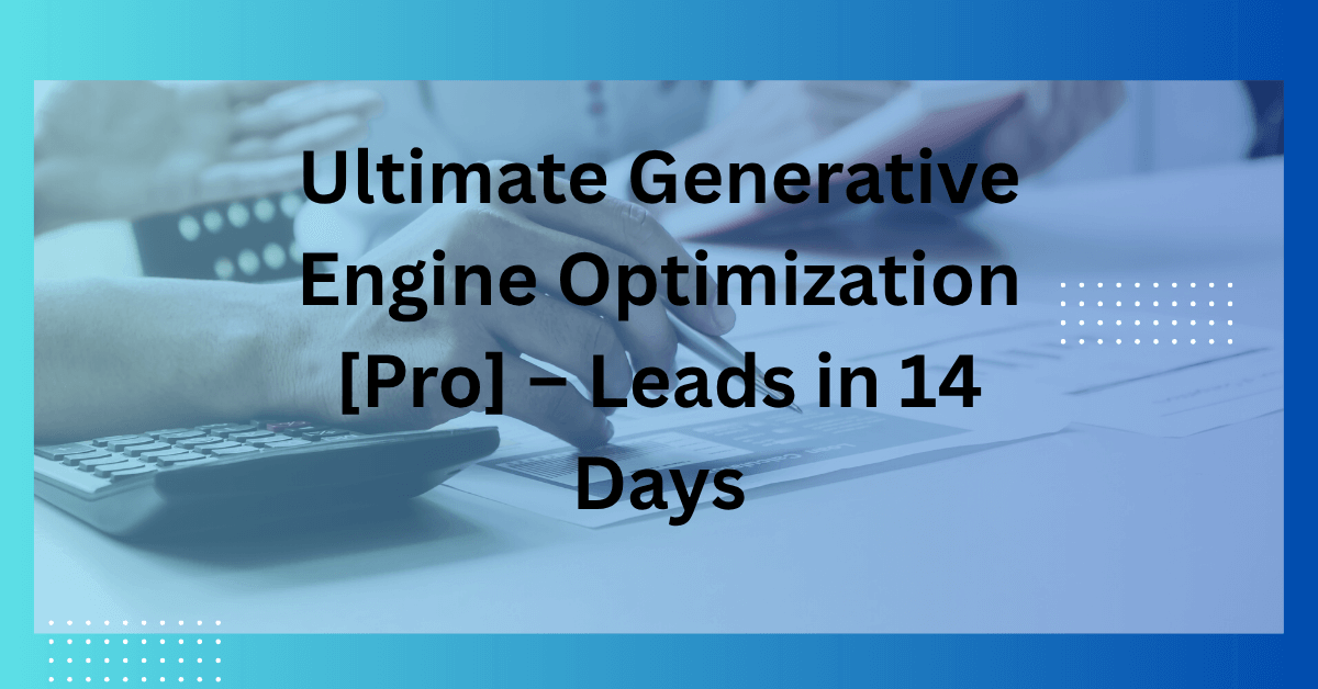 Generative Engine Optimization